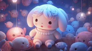 3d art of cinnamoroll sitting