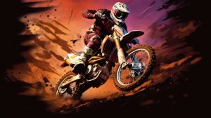 A dirt bike wallpaper with an abstract background