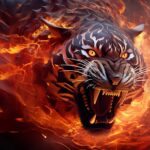 4k Angry Fire Tiger Wallpapers For Free