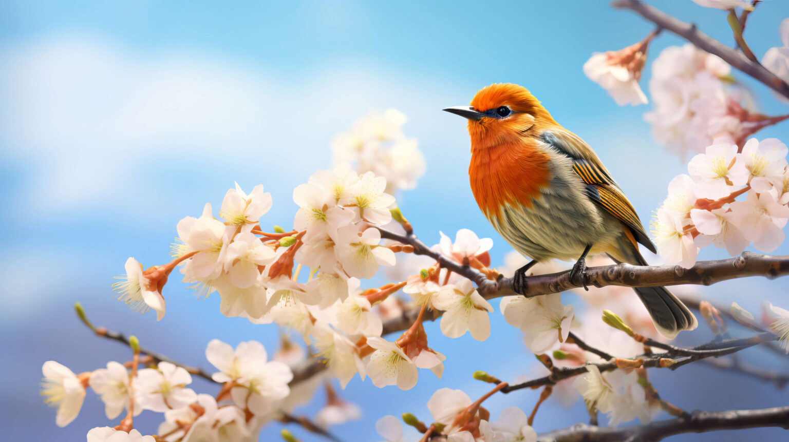 Orange Bird Wallpaper, Free, 4k — free download