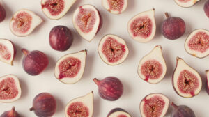 A wallpaper that showcases minimalist fig art highlighting the intricate textures and shapes of the fruit in the file named minimalist fig wallpaper.jpg