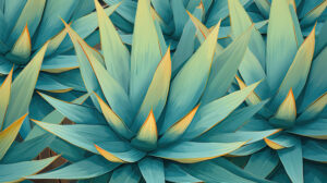 Agave design with gradient background that shifts from warm to cool hues ideal for wallpapers