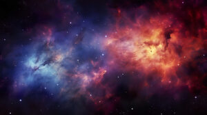 Captivating galaxy mosaic showcases cosmic clouds and radiant star clusters forming an enchanting wallpaper