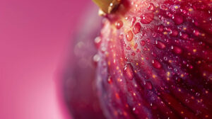 Capturing the luscious and tantalizing essence of a solitary fig in a close up wallpaper named Fig Elegance