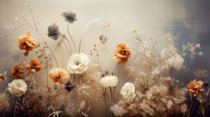 Ethereal and textured dried flower composition creates captivating wallpapers
