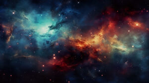 Ethereal wallpaper adorned with luminous stars and an entrancing interstellar glow resembling a galaxy in all its captivating splendor