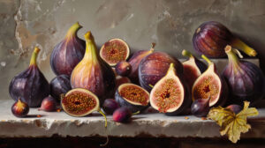Figs in different ripeness stages captured artistically to magnify their innate charm. Save as Figs Wallpaper