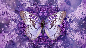 Lavender and butterfly mandala, blending the beauty of both into a captivating design