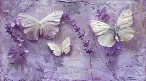 Lavender infused background adorned with a collage of butterflies and lavender evoking a sense of serenity perfect for a calming wallpaper