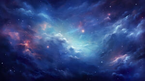 Mesmerizing wallpaper showcasing a celestial masterpiece with distant stars forming a captivating galaxy backdrop