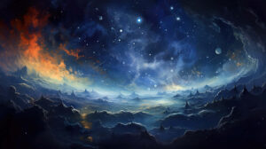 Wallpaper showcases mesmerizing cosmic ballet of nebulae and constellations in a deep space panorama