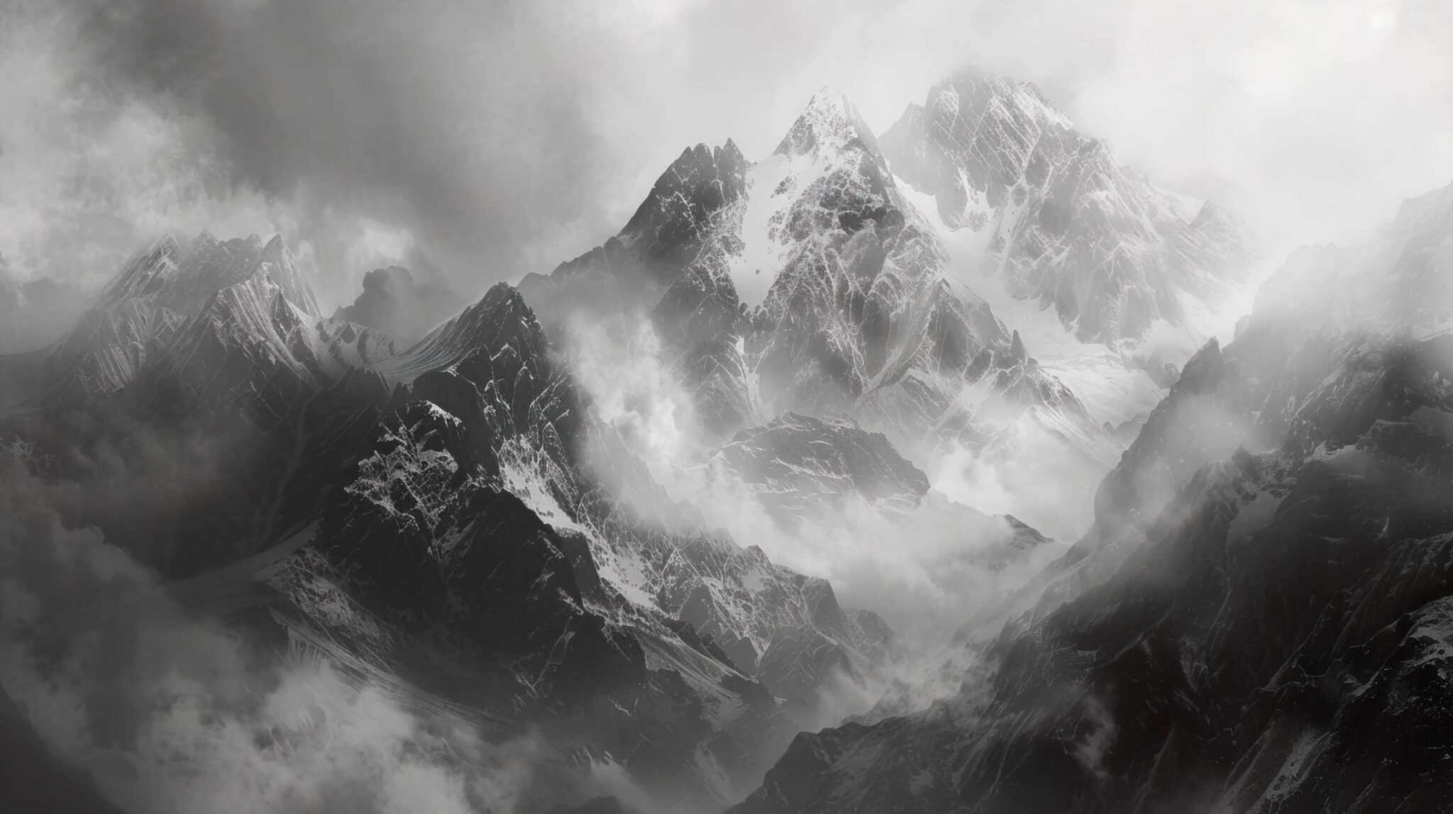 Black and White Nature Wallpaper, Free, 4k