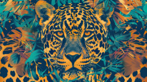 Abstract jaguar patterns forming a visually dynamic and captivating wallpaper