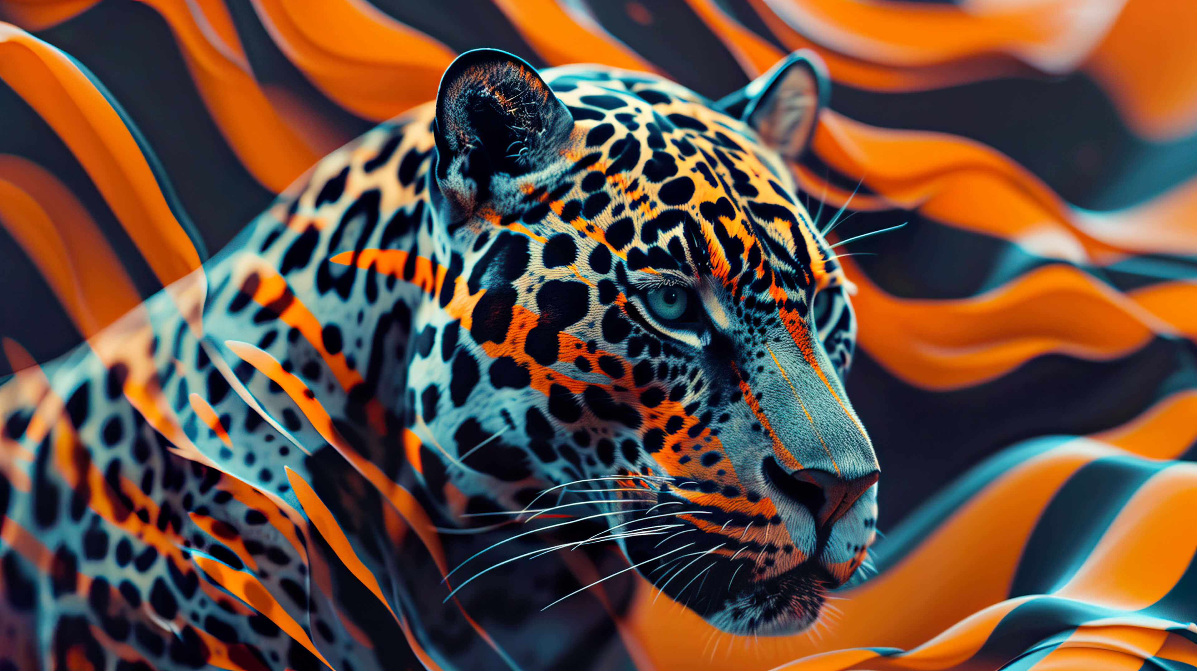 An engaging wallpaper showcasing abstract jaguar patterns in a visually striking composition can be found in the file named dynamically captivating jaguar pattern wallpaper.jpg An engaging wallpaper showcasing abstract jaguar patterns in a visually striking composition can be found in the file named dynamically captivating jaguar pattern wallpaper.jpg