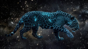 Capture the essence of the cosmic and wildlife realms through Celestial jaguar constellation merged with cosmic elements for a distinctive wallpaper.jpg