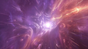 Capturing a serene celestial radiance against a galactic backdrop this wallpaper emanates tranquility and wonder