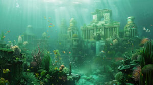 Underwater Atlantis where marine life thrives amidst a rich variety of underwater plants and creatures.jpg
