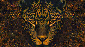 Visually captivating wallpaper showcasing dynamic abstract patterns inspired by jaguars