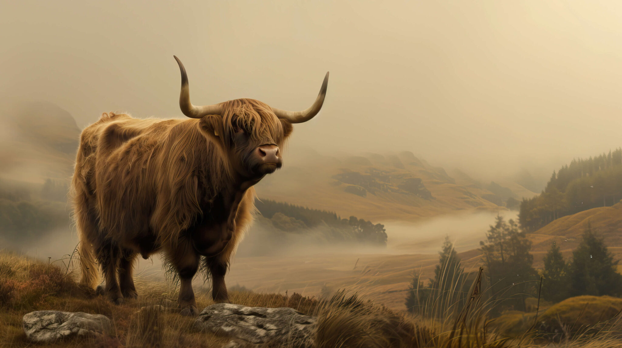 Fall Cow Computer Background Highland Cow Wallpaper, Free, 4k