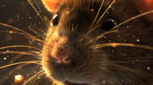 Capture a vivid view of a rat with its whiskers in motion and wide inquisitive eyes in a close up shot Rat close up with twitching whiskers and bright curious eyes.jpg