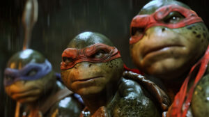 Capturing the individuality of each Ninja Turtles mask and expression set against a dark gritty backdrop is reflected in each wallpaper file