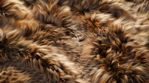 Close up of soft fluffy fur with intricate patterns and warm tones of rich brown portraying warmth and texture for wallpapers