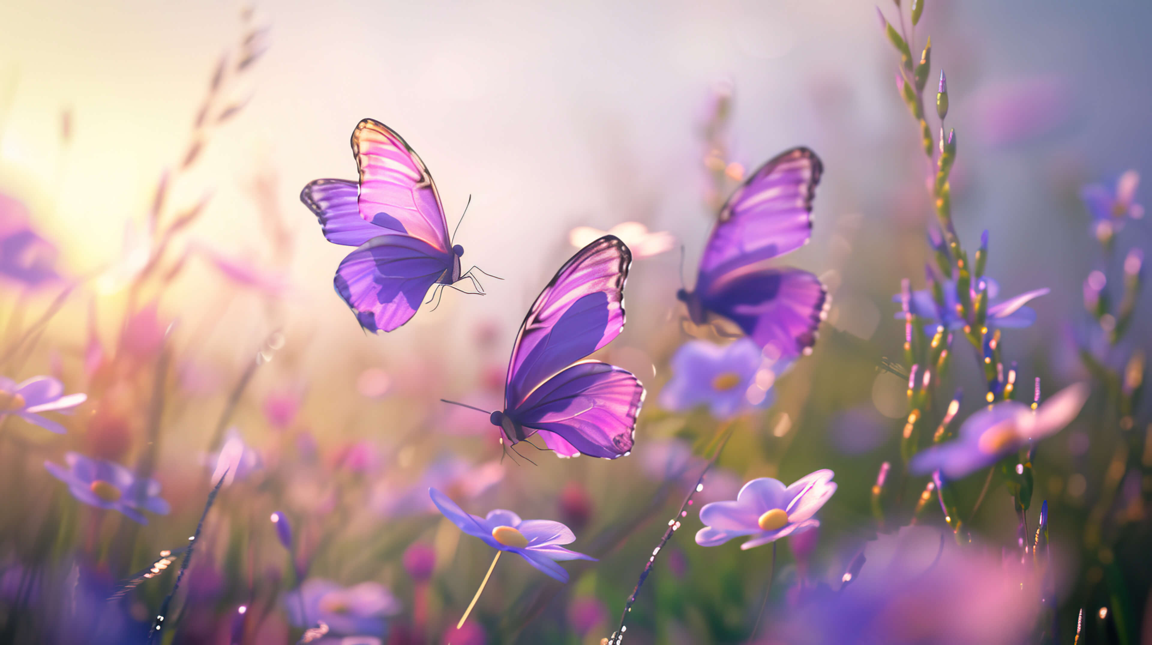 Purple Butterfly Wallpaper Free 4k